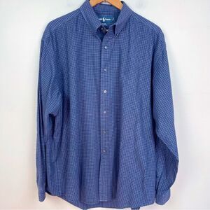 Ralph Lauren Navy White Checked Button Down XL
